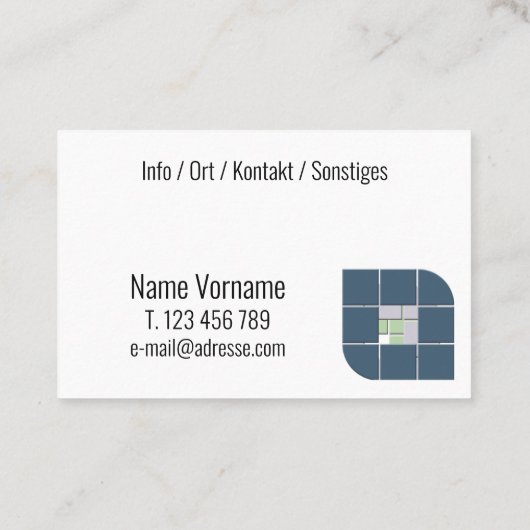 Fliesenleger Visitenkarte (Rückseite)