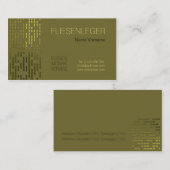 fliesenleger visitenkarte (Vorne/Hinten)
