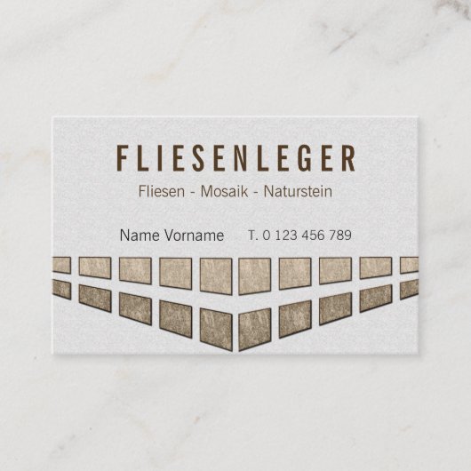 fliesenleger visitenkarte (Vorderseite)