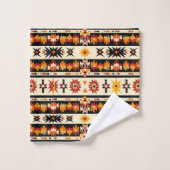 Fliesenmuster aus coolem Western Badhandtuch Set (Waschlappen)
