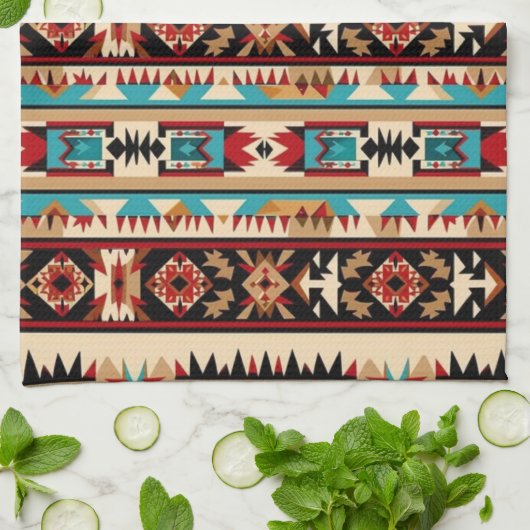 Fliesenmuster aus coolem Western Geschirrtuch (Gefaltet)