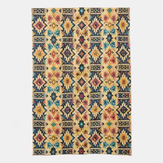 Fliesenmuster aus coolem Western Geschirrtuch (Vertikal)