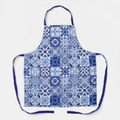 Fliesenmuster Blau Weiße Farbe Schürze (Vorderseite)