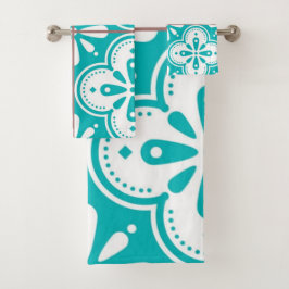 Fliesenmuster für Keramiken Badhandtuch Set