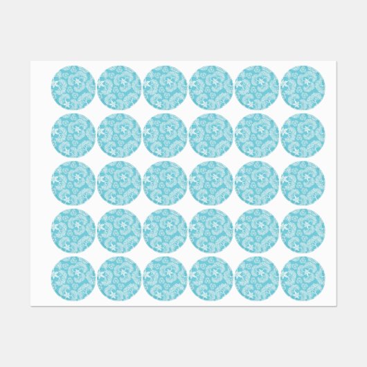 Fliesenmuster für Keramiken Etiketten (Blatt)