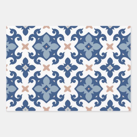 Fliesenmuster für Keramiken Geschenkpapier Set (Vorderseite)