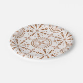 Fliesenmuster für Keramiken Pappteller (Schrägansicht)