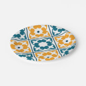 Fliesenmuster für Keramiken Pappteller (Schrägansicht)