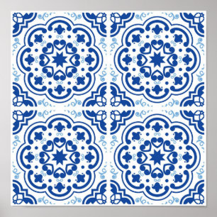 Fliesenmuster für Keramiken Poster