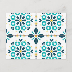 Fliesenmuster für Keramiken Postkarte
