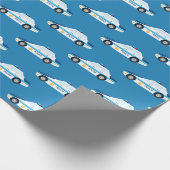 Fliesenmuster-Party-Packung für lustige Polizeiwag Geschenkpapier (Ecke)