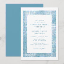 Fliesenrahmen einfache griechisch-blaue Hochzeit i