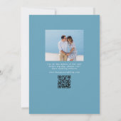 Fliesenrahmen mit einfachem griechisch-blauen Foto Save The Date (Rückseite)