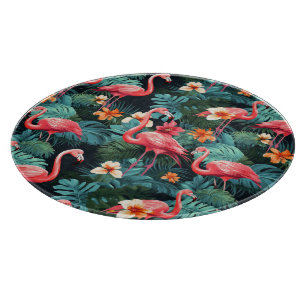 Fliesenrosa Flamingo Strandhaus Schneidebrett