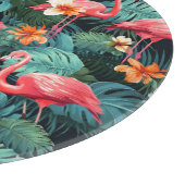 Fliesenrosa Flamingo Strandhaus Schneidebrett (Ecke)