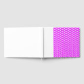 Fliesenrosa Wellen Muster weißer Hintergrund Gästebuch (Voll)
