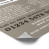 Fliesenverkleidung, Fußboden, Fliesenwerbung Poster (Ecke)