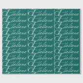 Fliesenweißer Text, glaube ich, Wrapping Paper Geschenkpapier (Flach)