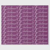 Fliesenweißer Text, glaube ich, Wrapping Paper Geschenkpapier (Flach)