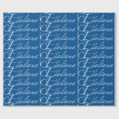 Fliesenweißer Text, glaube ich, Wrapping Paper Geschenkpapier (Flach)