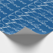 Fliesenweißer Text, glaube ich, Wrapping Paper Geschenkpapier (Ecke)