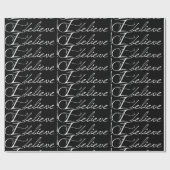 Fliesenweißer Text, glaube ich, Wrapping Paper Geschenkpapier (Flach)
