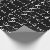Fliesenweißer Text, glaube ich, Wrapping Paper Geschenkpapier (Ecke)
