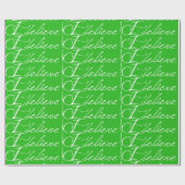 Fliesenweißer Text, glaube ich, Wrapping Paper Geschenkpapier (Flach)