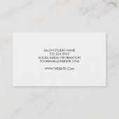 Fliesenweißmuster / Schwarze Streifen modern Visitenkarte (Rückseite)