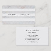 Fliesenweißmuster / Weiße Streifen modern Visitenkarte (Vorne/Hinten)