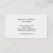 Fliesenweißmuster / Weiße Streifen modern Visitenkarte (Rückseite)