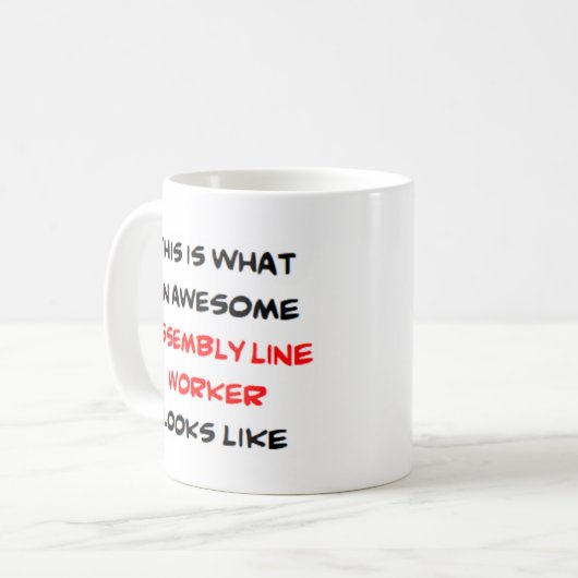 Fließbandarbeiter, phantastisch kaffeetasse (Vorderseite Links)