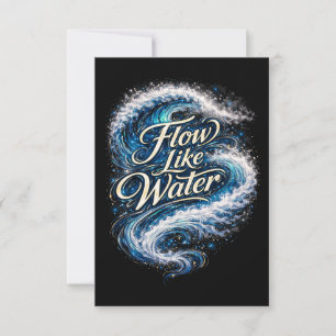 Fließe wie Wasser Dankeskarte