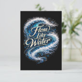 Fließe wie Wasser Dankeskarte (Stehend Vorderseite)