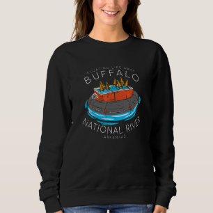 Fließen Buffalo National River Arkansas  Kühler B Sweatshirt