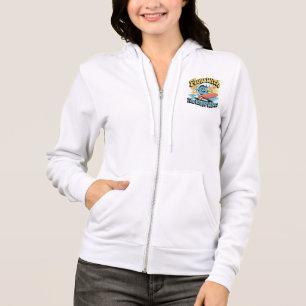 Fließen Sie Mit Den Glücklichen Wellen Retro-Surf- Hoodie