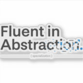Fließend in Abstraktion Minimalistischer Programmi Aufkleber (Vorderseite)