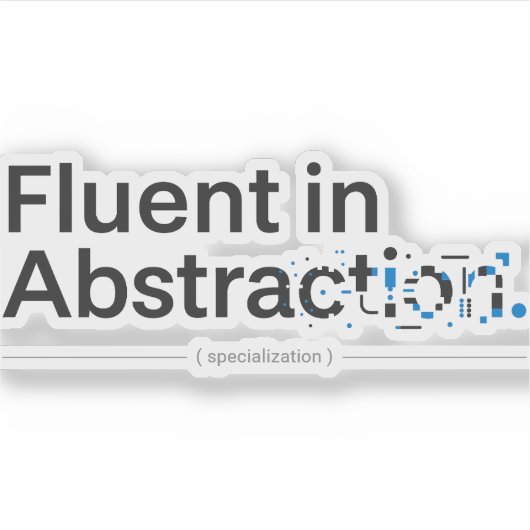 Fließend in Abstraktion Minimalistischer Programmi Aufkleber (Vorderseite)