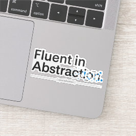Fließend in Abstraktion Minimalistischer Programmi Aufkleber