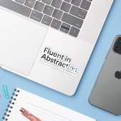 Fließend in Abstraktion Minimalistischer Programmi Aufkleber (Laptop mit iPhone)