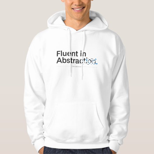 Fließend in Abstraktion Minimalistischer Programmi Hoodie (Vorderseite)