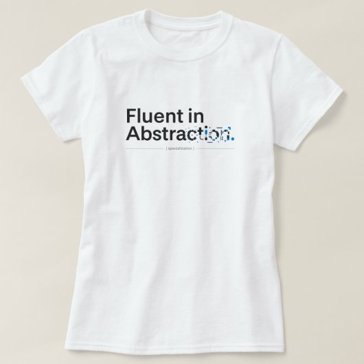 Fließend in Abstraktion Minimalistisches Coding-De T-Shirt (Design vorne)