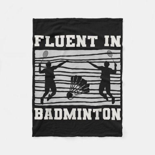 Fließend in Badminton-Shuttle-Rackets Spaß Fleecedecke (Vorderseite)