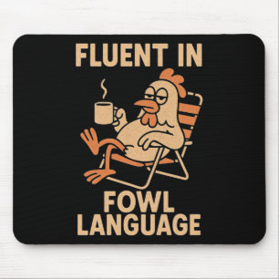 Fließend in Geflügelspräche Lustiger Hühnerwitz, G Mousepad