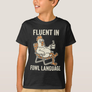 Fließend in Geflügelspräche Lustiger Hühnerwitz, G T-Shirt