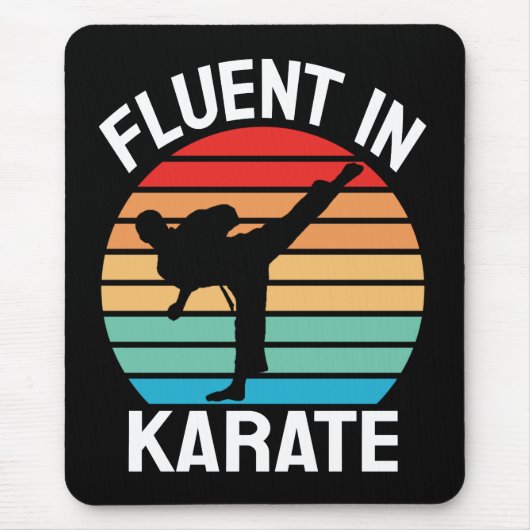 Fließend in Karate Lustiges Karate Mousepad (Vorne)