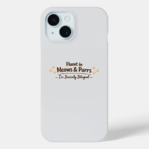 Fließend in Miauen und Schnurren Lustiges Katzenli Case-Mate iPhone Hülle