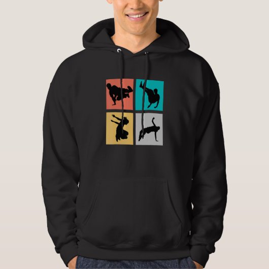 Fließend in Parkour Hoodie (Vorderseite)