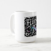 Fließend in Stille Langarmshirt Kaffeetasse (Vorderseite Links)