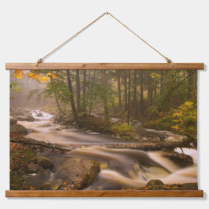 Fließende Bäche Appalachian Trail   Vermont Wandteppich Mit Holzrahmen